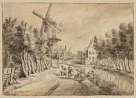 TvB T 061
<br/>
De Buitesingel na de Loosduinsebrug over de Zuid Moole
<br/>
<em>Fargue, Paulus Constantijn la (1729-1782)</em>